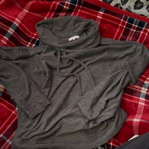 Maurices Gray Cowl Neck Sweatshirt